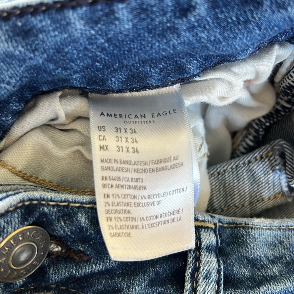 American Eagle Athletic Straight AirFlex+ Jean 31x34 - Picture 3 of 4
